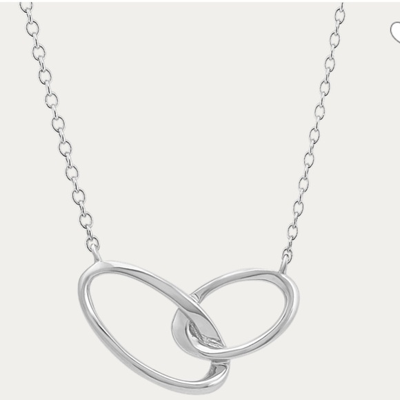 Interlocking Oval Heart Necklace - Picture 1 of 3
